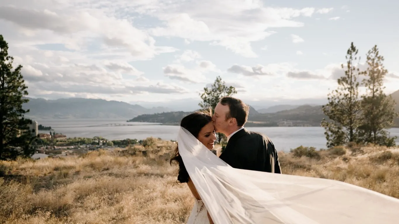 Couple portrait at Summerhill Pyramid Winery, Kelowna