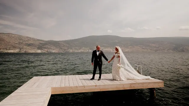 Still from Laurie & Brad's wedding film